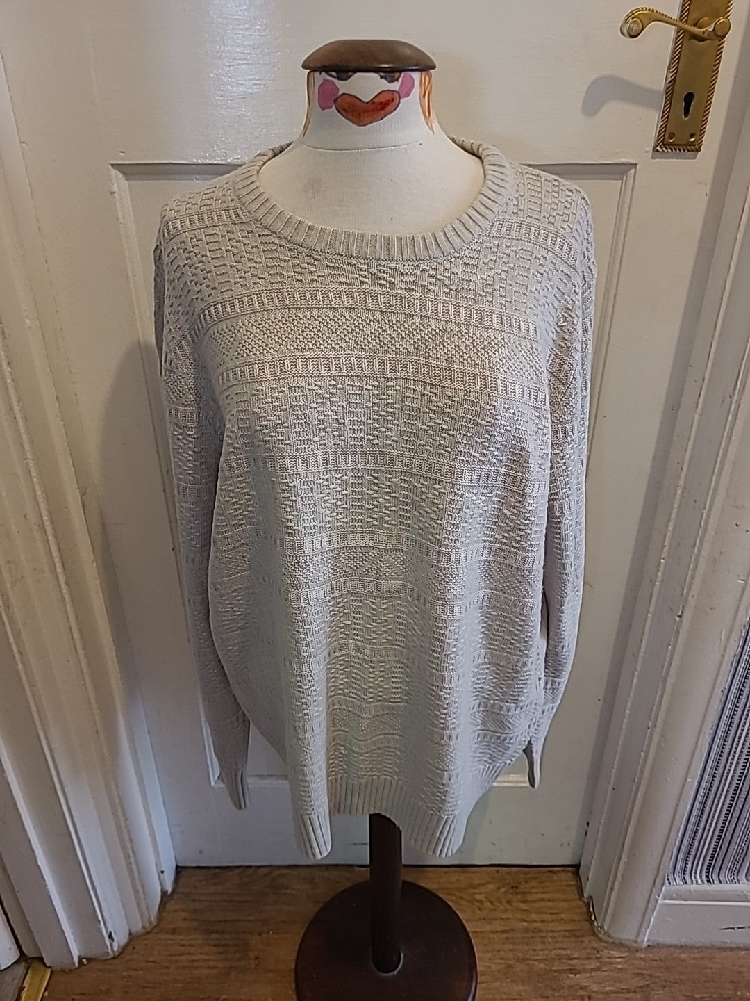 Mens George Large Stone Long Sleeved Pullover Jumper