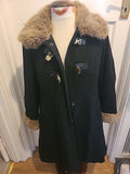 Ladies Tu Size 14 Black Faux Fur Jacket