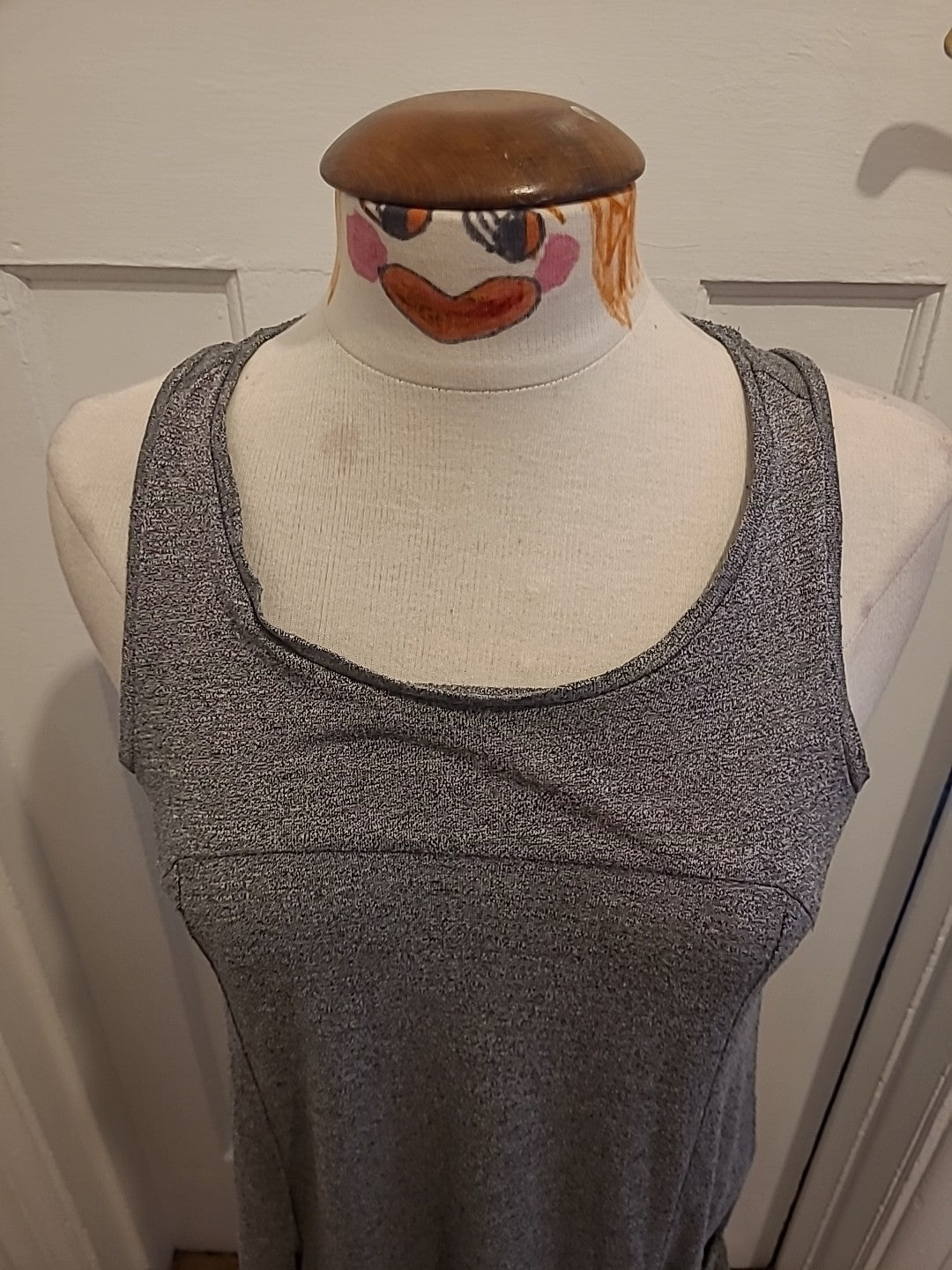 Ladies Next Size 10 Grey Sleeveless Scoop Neck Dress