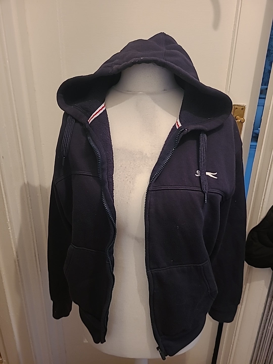 Mens Slazenger Size M Navy Full Zip Hoodie