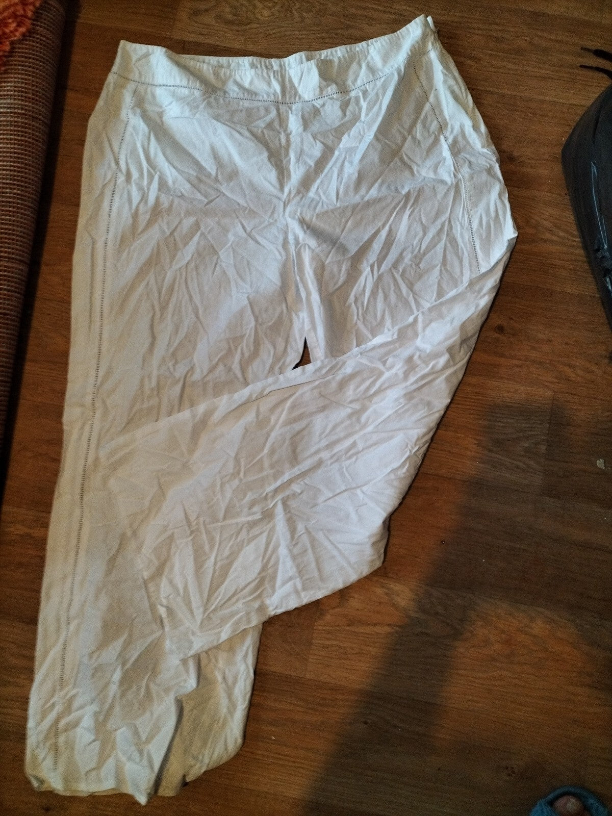 Ladies Large White Trousers