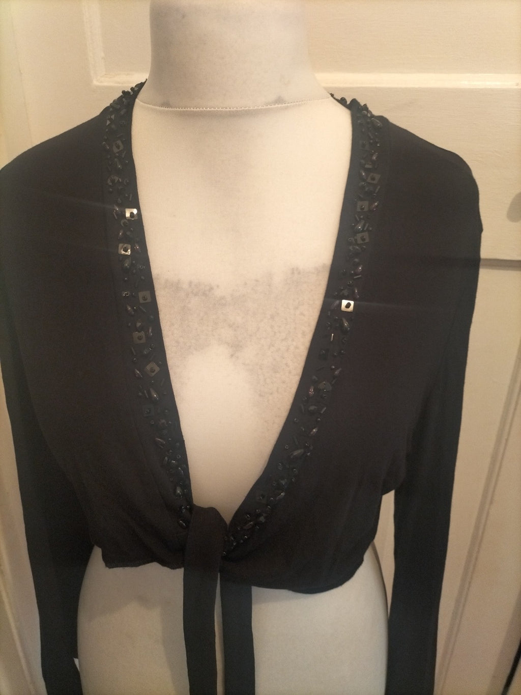 Marks and Spencer 16-18 Black With Diamanté Cardigan