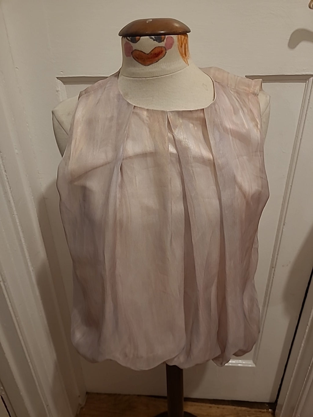 Ladies Primark Size 14 Baby Pink Sleeveless Lined Blouse