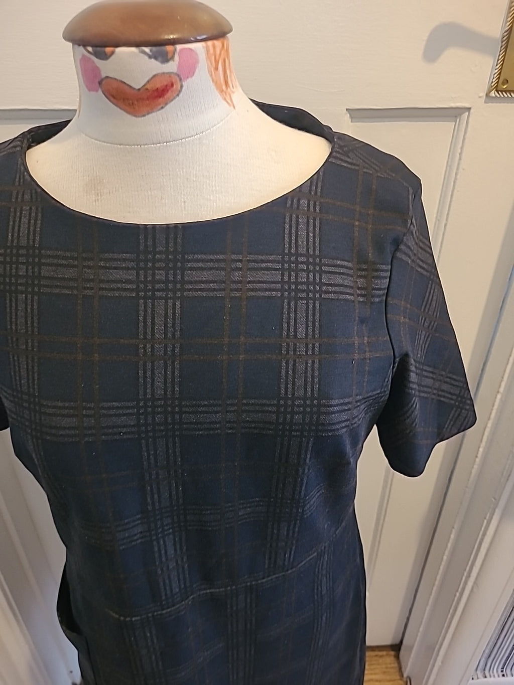Ladies Next Size 14 Tarten Check Short Sleeved Dress