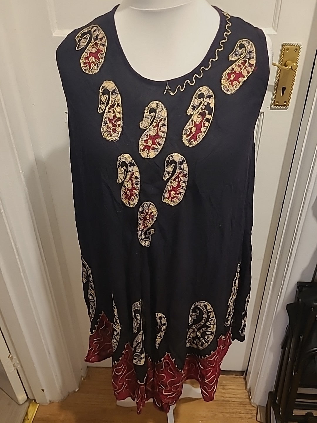 Ladies Sea & Sun Size Large Black Sleeveless Beachwear Dress