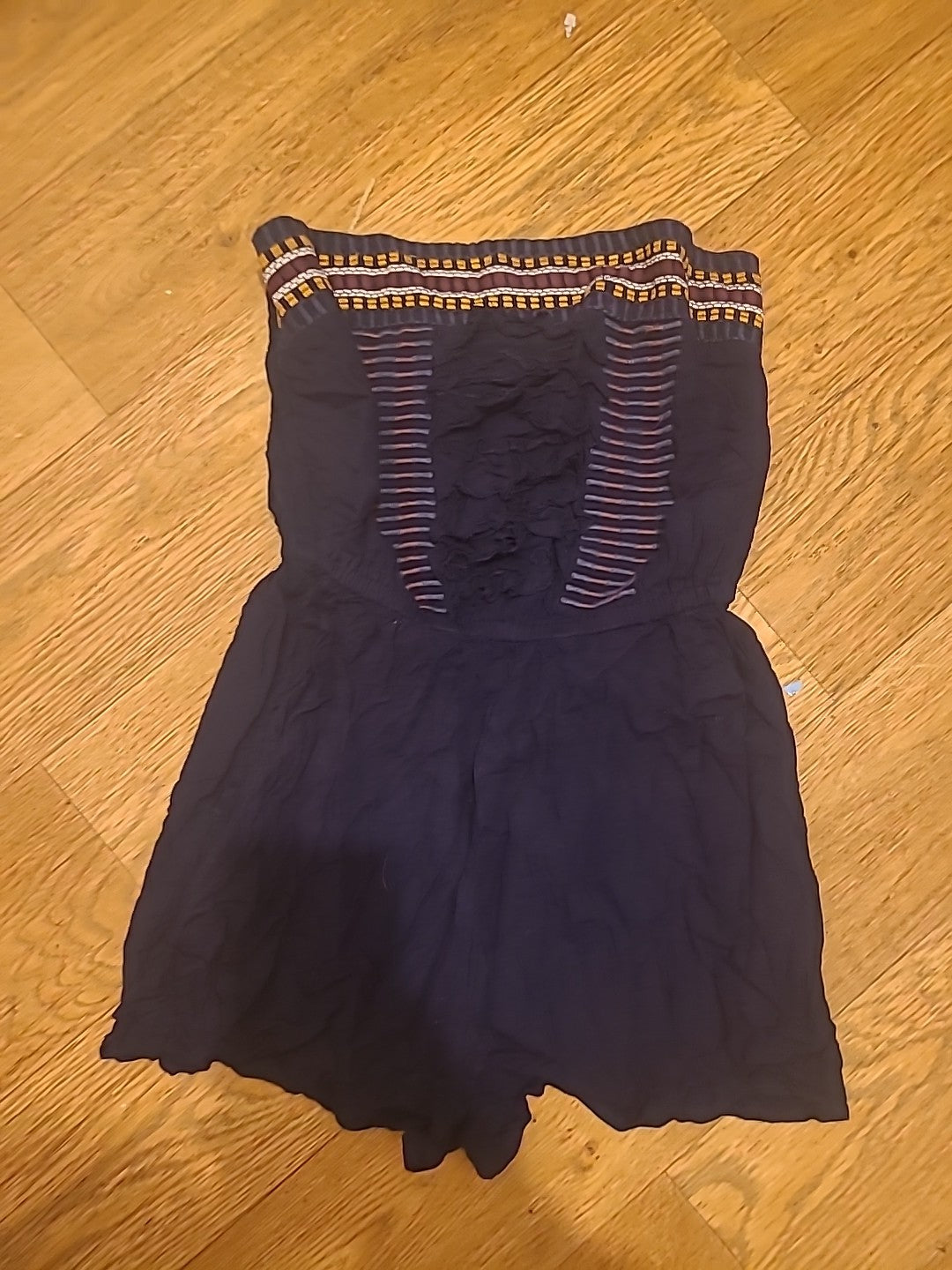 Ladies Next Size 6 Navy Sleeveless Strapless Beachwear Playsuit