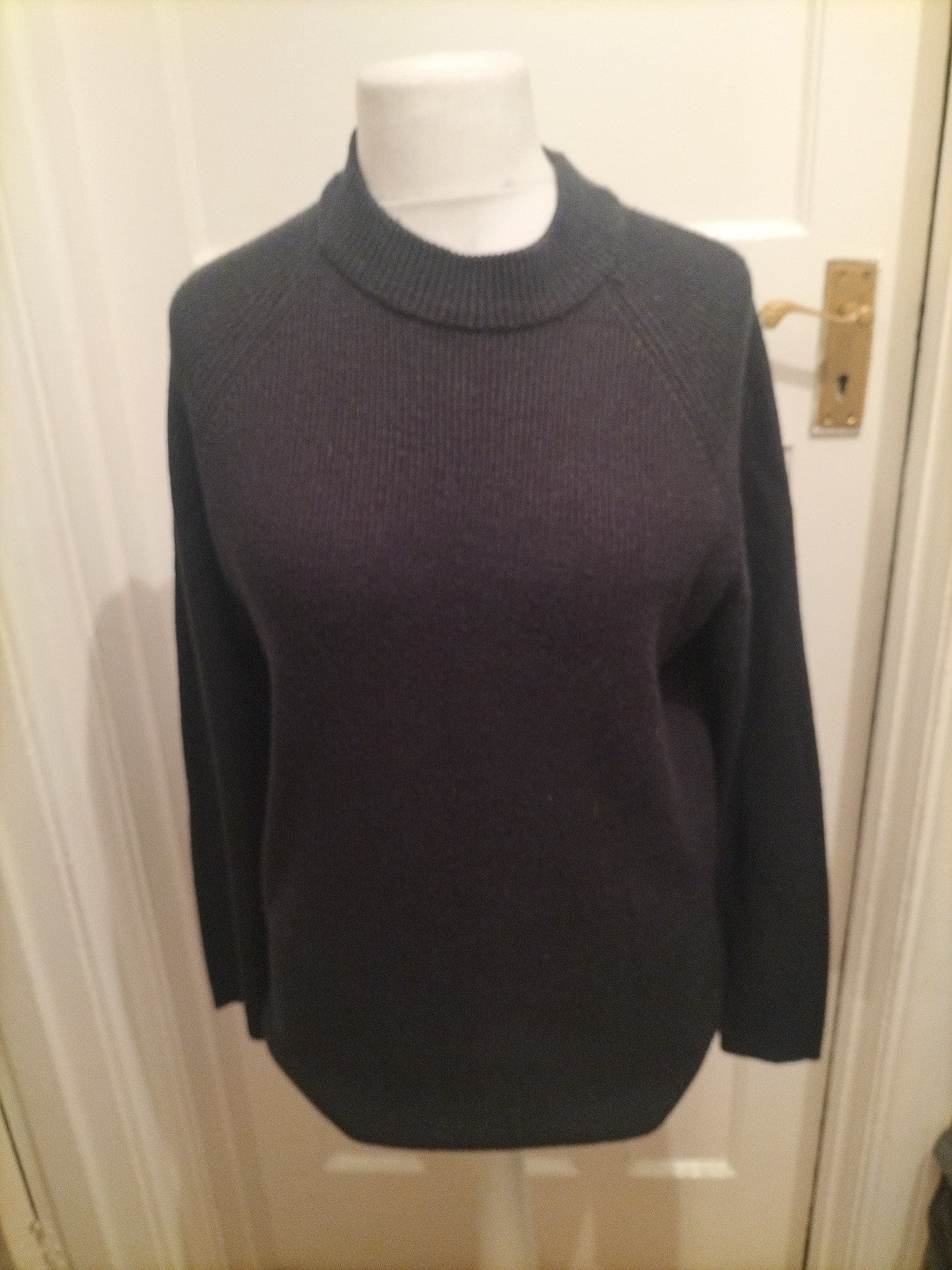 Mens Burton Size M Deep Green Cowl Neck Jumper