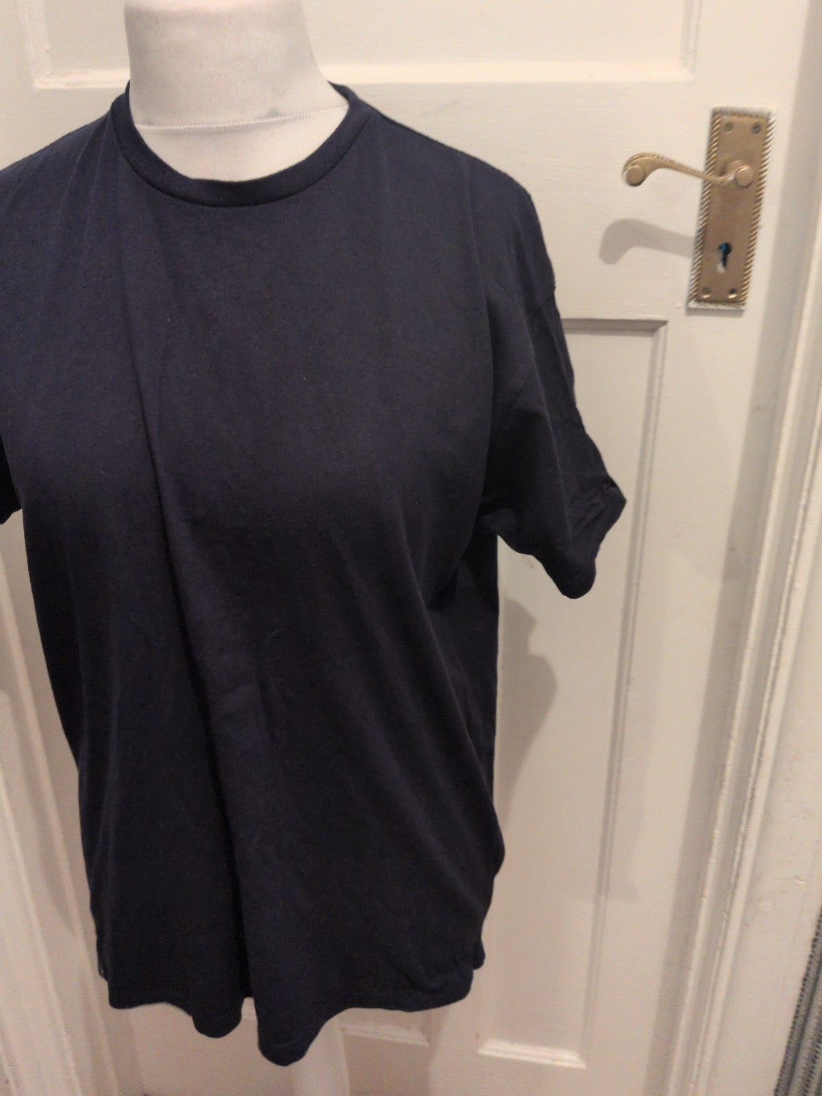 Uneek Large Navy Short Sleeve Plain T-shirt