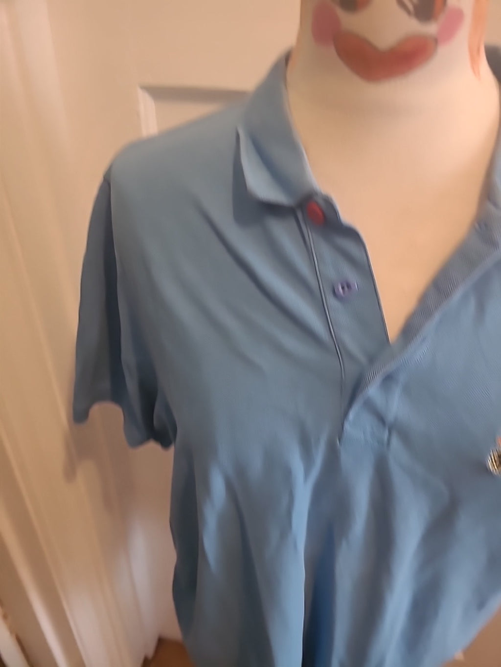 Mens Luke Sport Size Medium Blue Polo Shirt