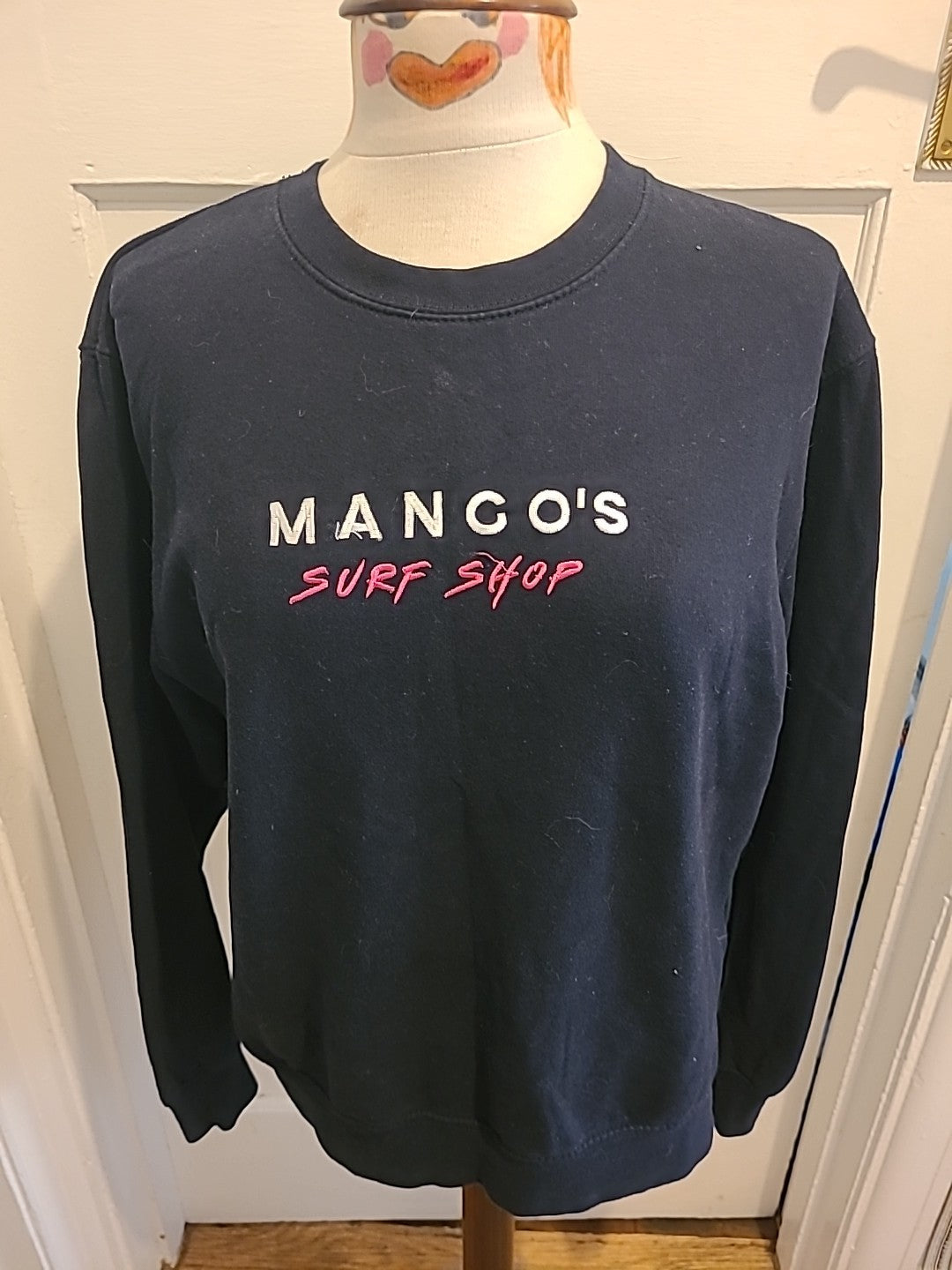 Mens Size Medium Navy Mango's Pullover Jumper