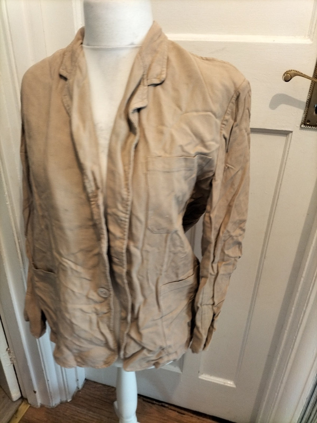 Anderson Large Beige Buttoned Shirt Long Sleeve