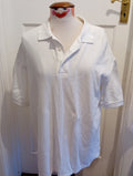 Mens St Michael Size Medium White Short Sleeved Polo