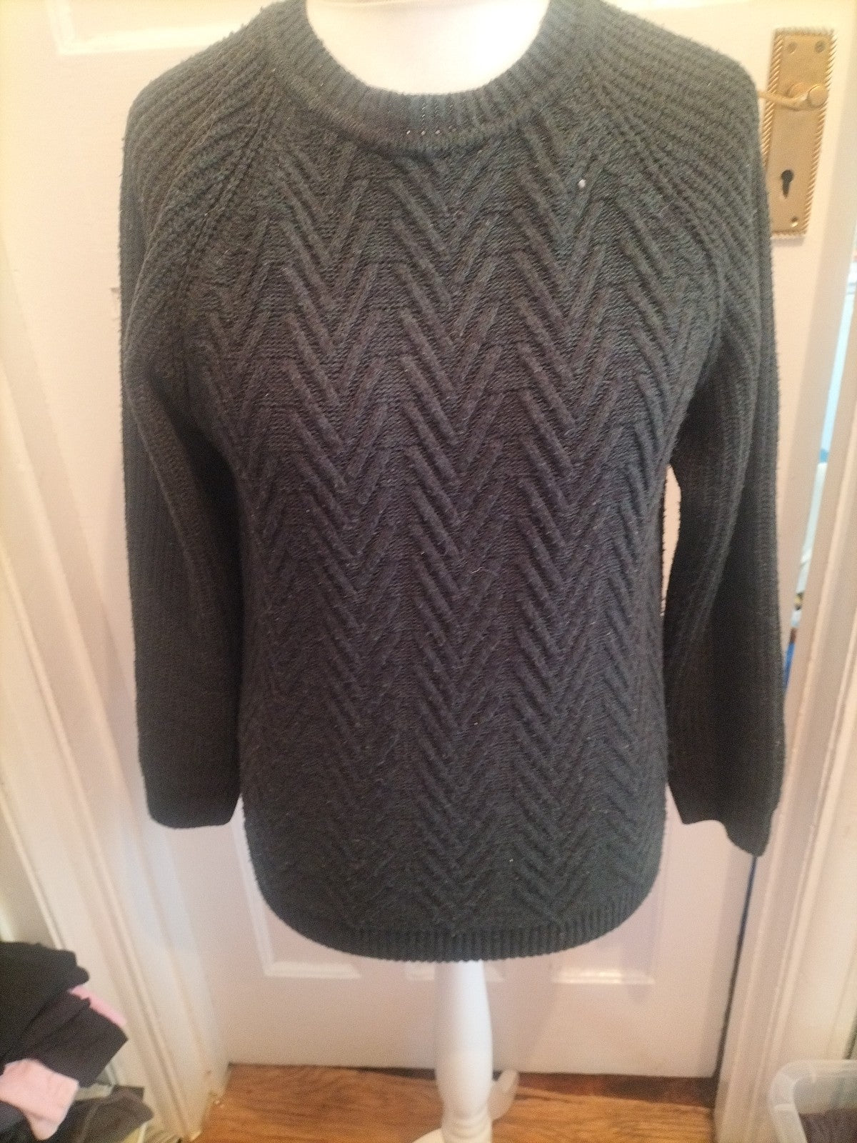 Mens Primark Size Small Dark Green Warm Pullover Jumper