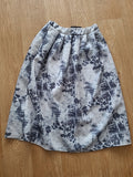 Brand New Ladies Prettylittlething Size 6 Blue Tie Dye Print Pleated Midi Skirt