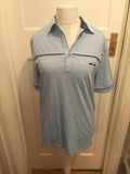 Mens Tom Hagan Size M Pale Blue Short Sleeved Polo