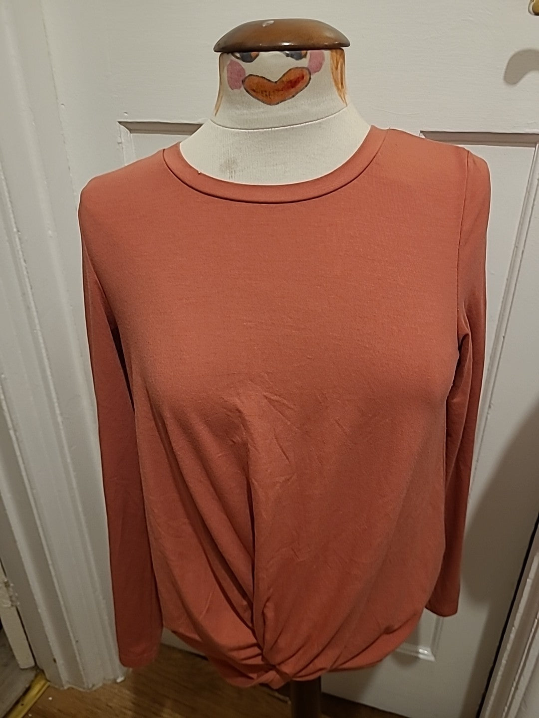 Ladies Mamalicious Size Medium Pink Long Sleeved Maternity Top