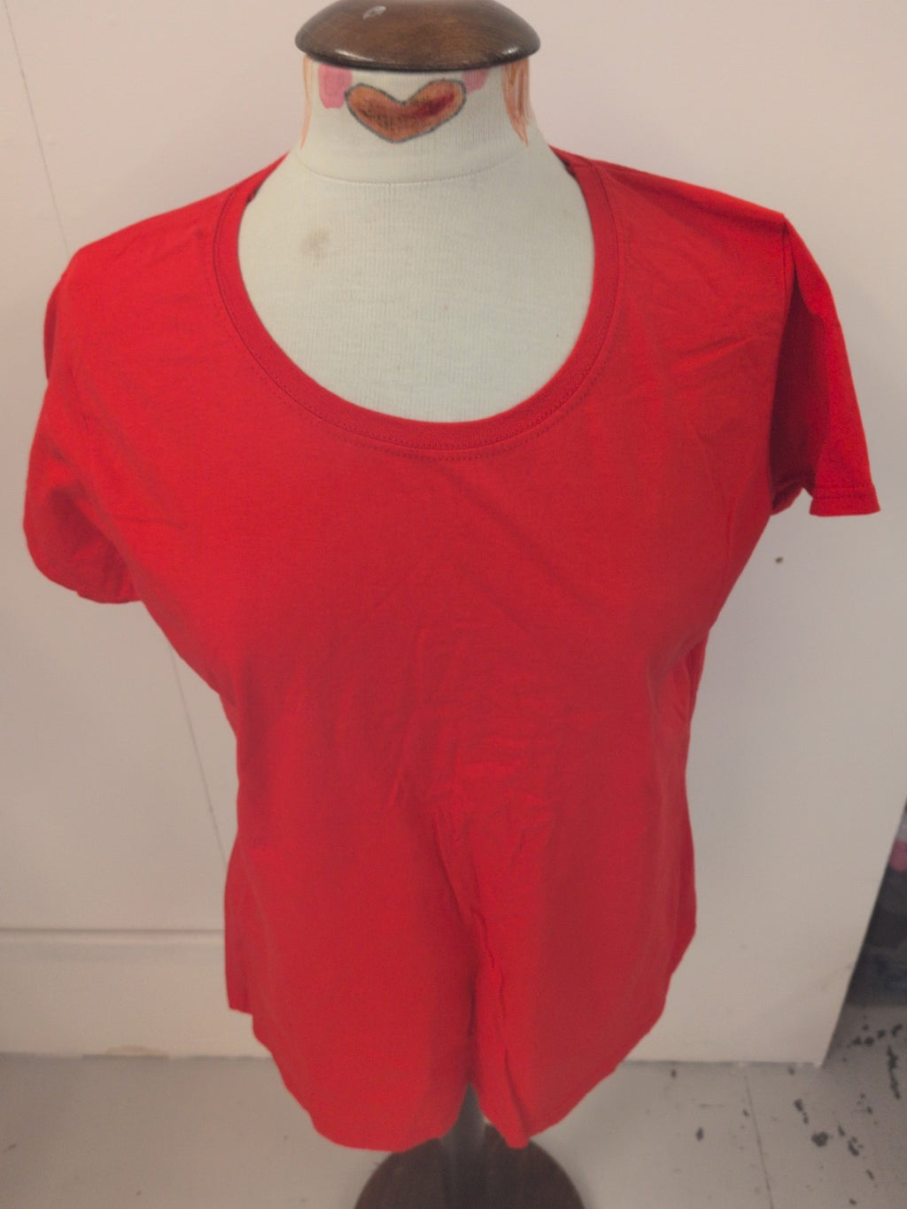 Fruit Of The Loom 2XL Plain Red Short Sleeve T-shirt