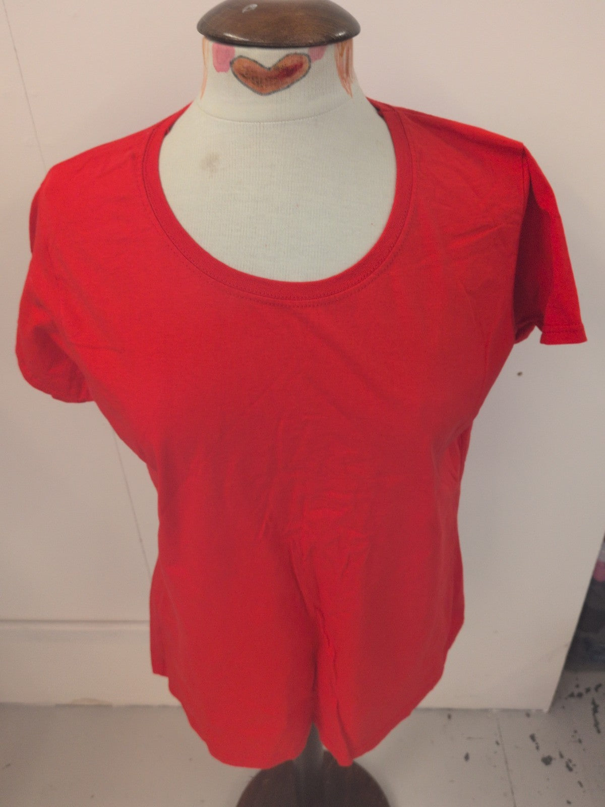 Fruit Of The Loom 2XL Plain Red Short Sleeve T-shirt