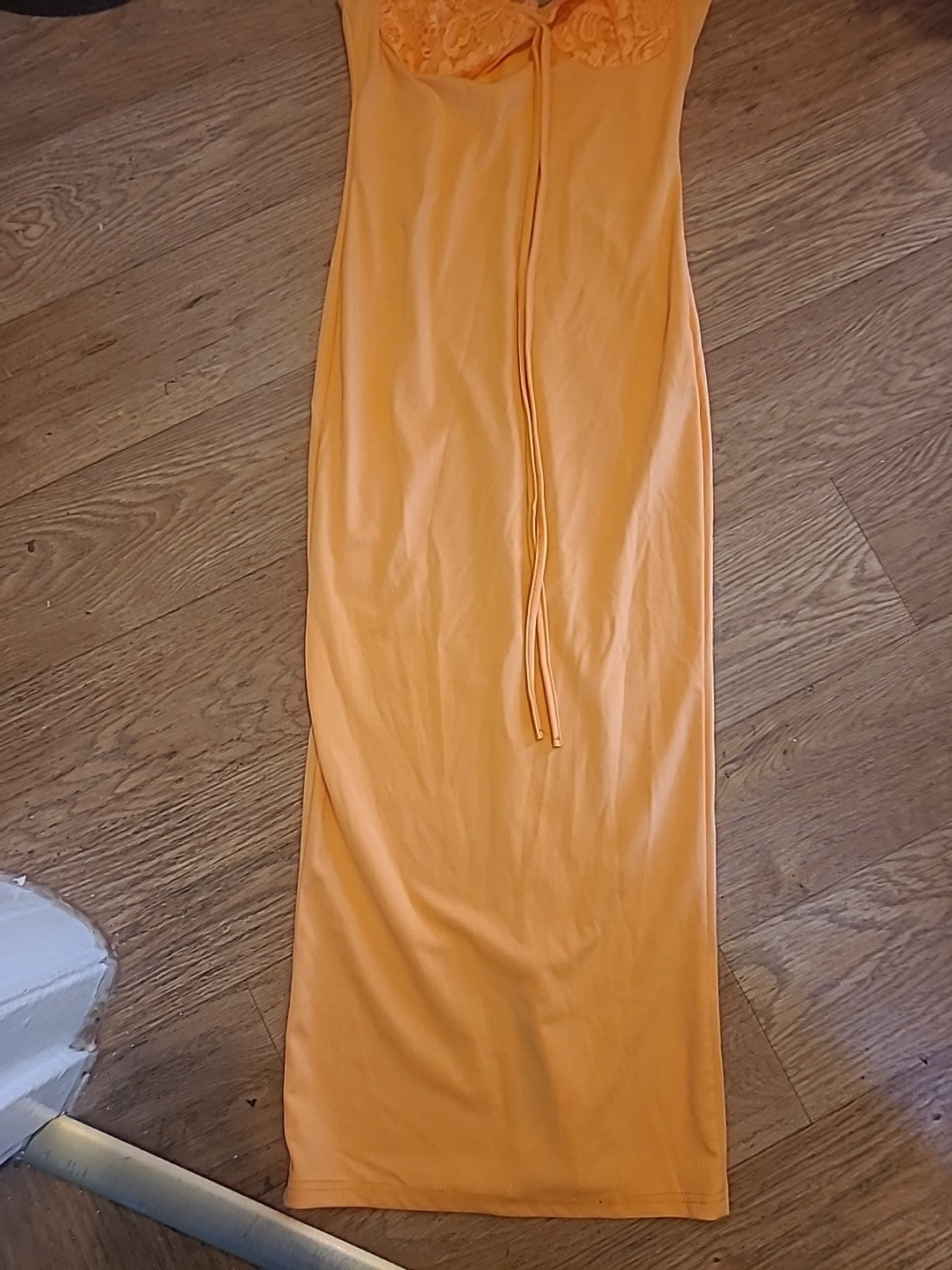 Ladies Size Small Orange Sleeveless Pencil Dress