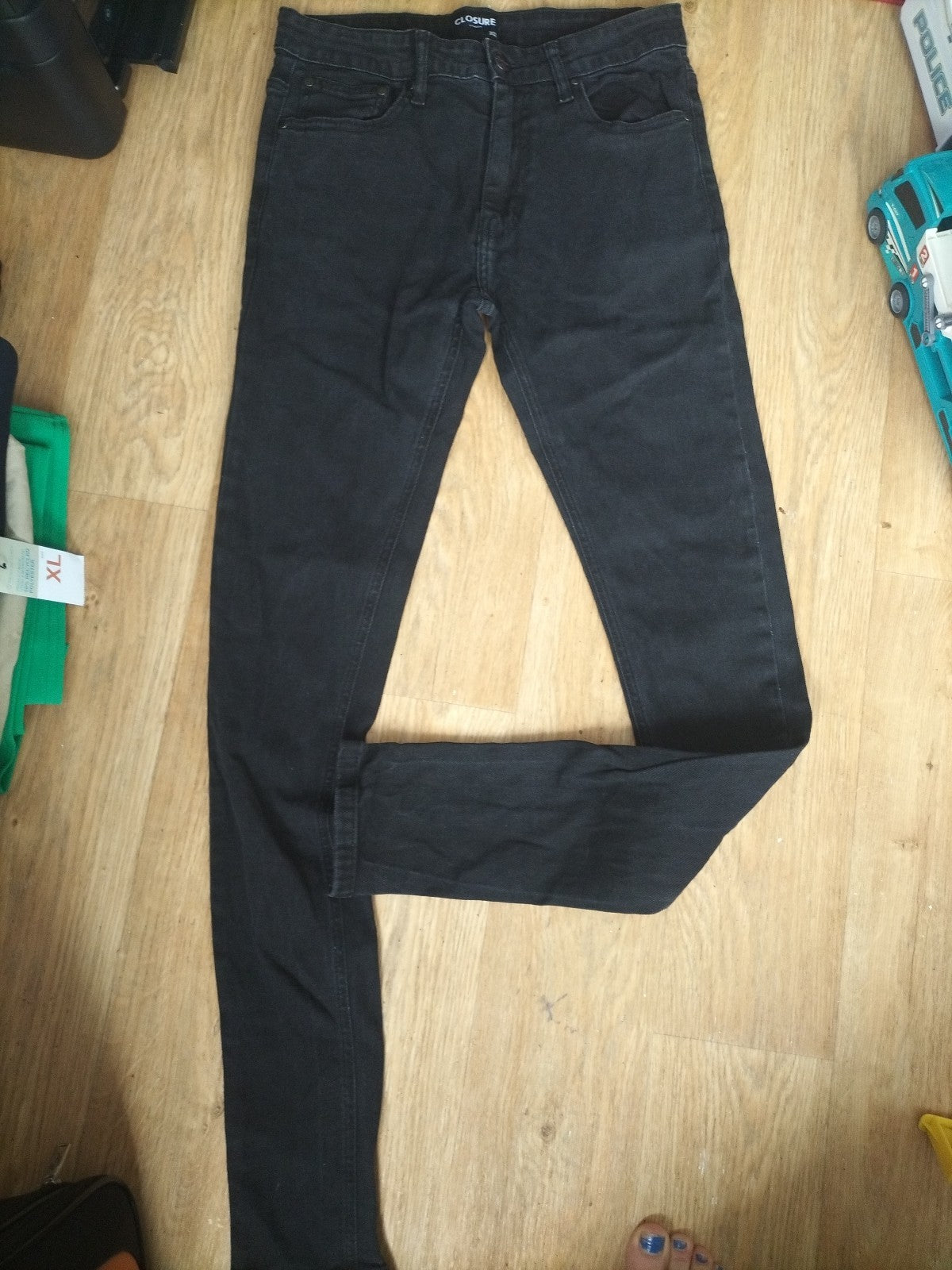 Mens Closure Size 30L Black Skinny Jeans