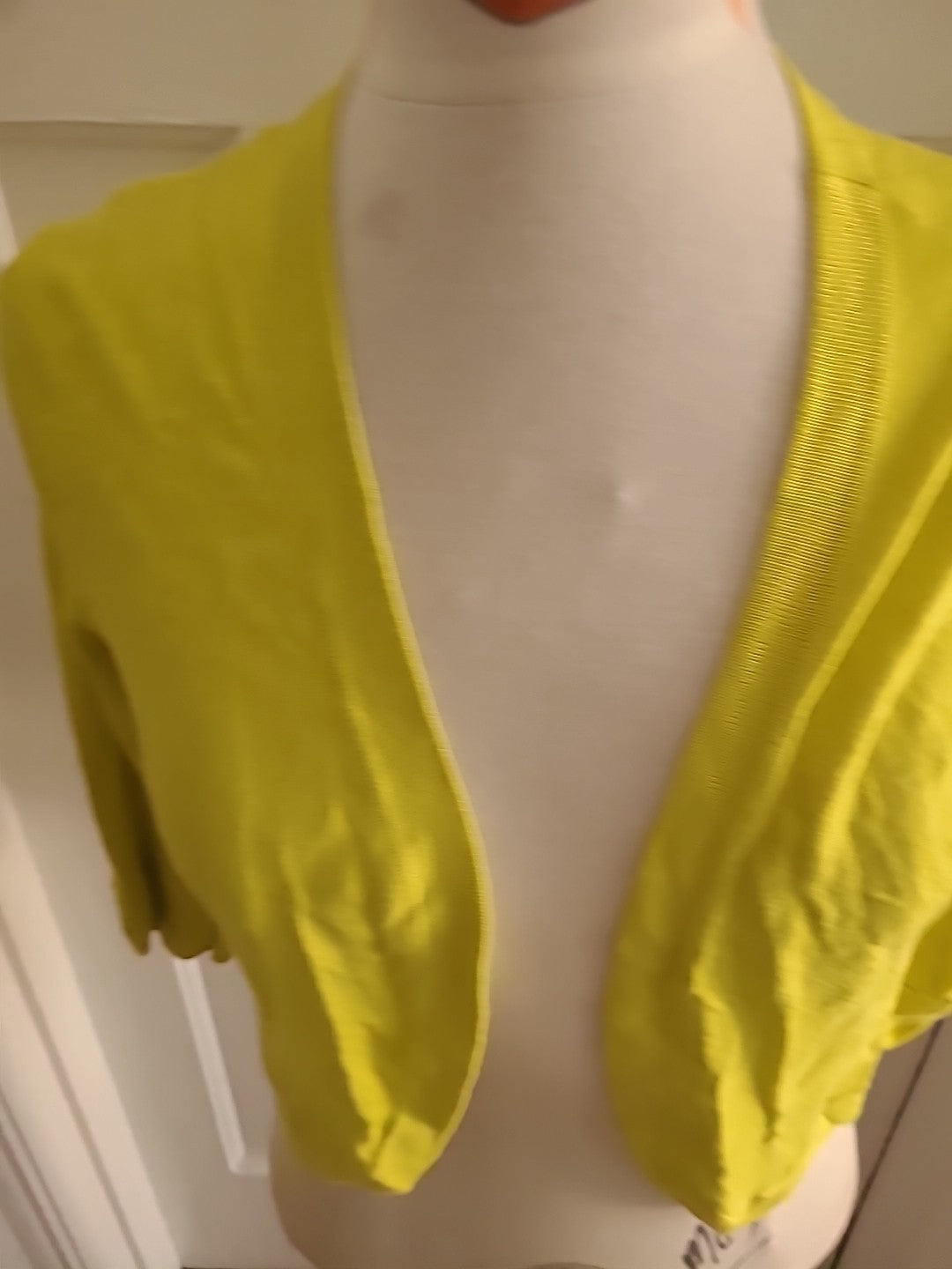 Ladies Debenhams Size 8 Petite Yellow Cardigan