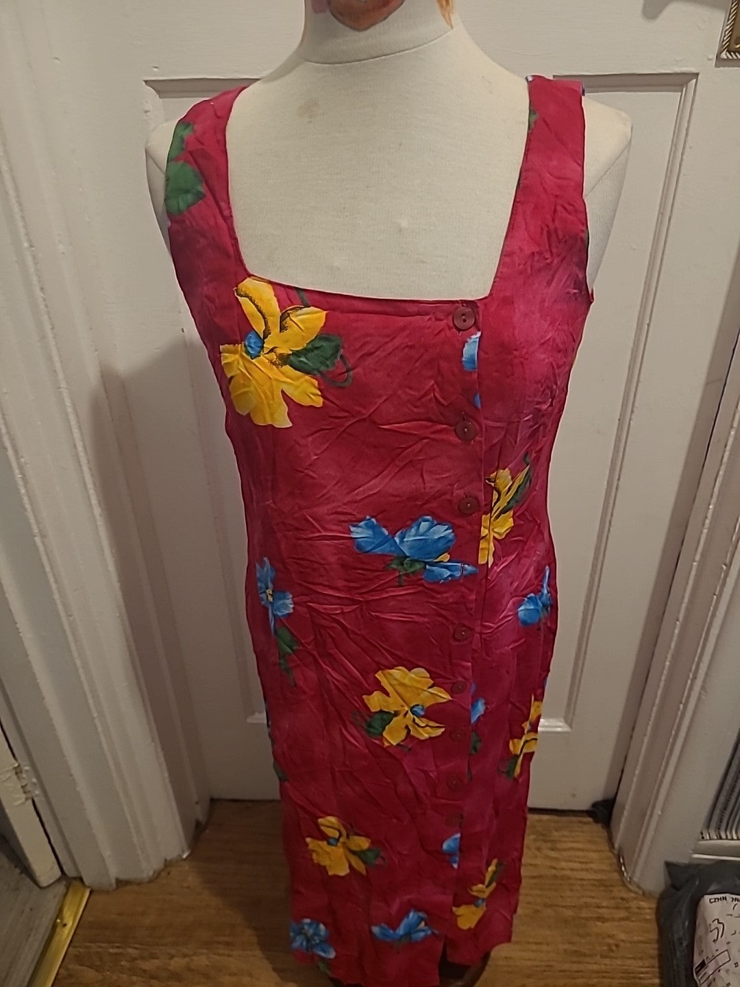 Ladies Seconds Size Small Multicoloured Floral Pencil Dress