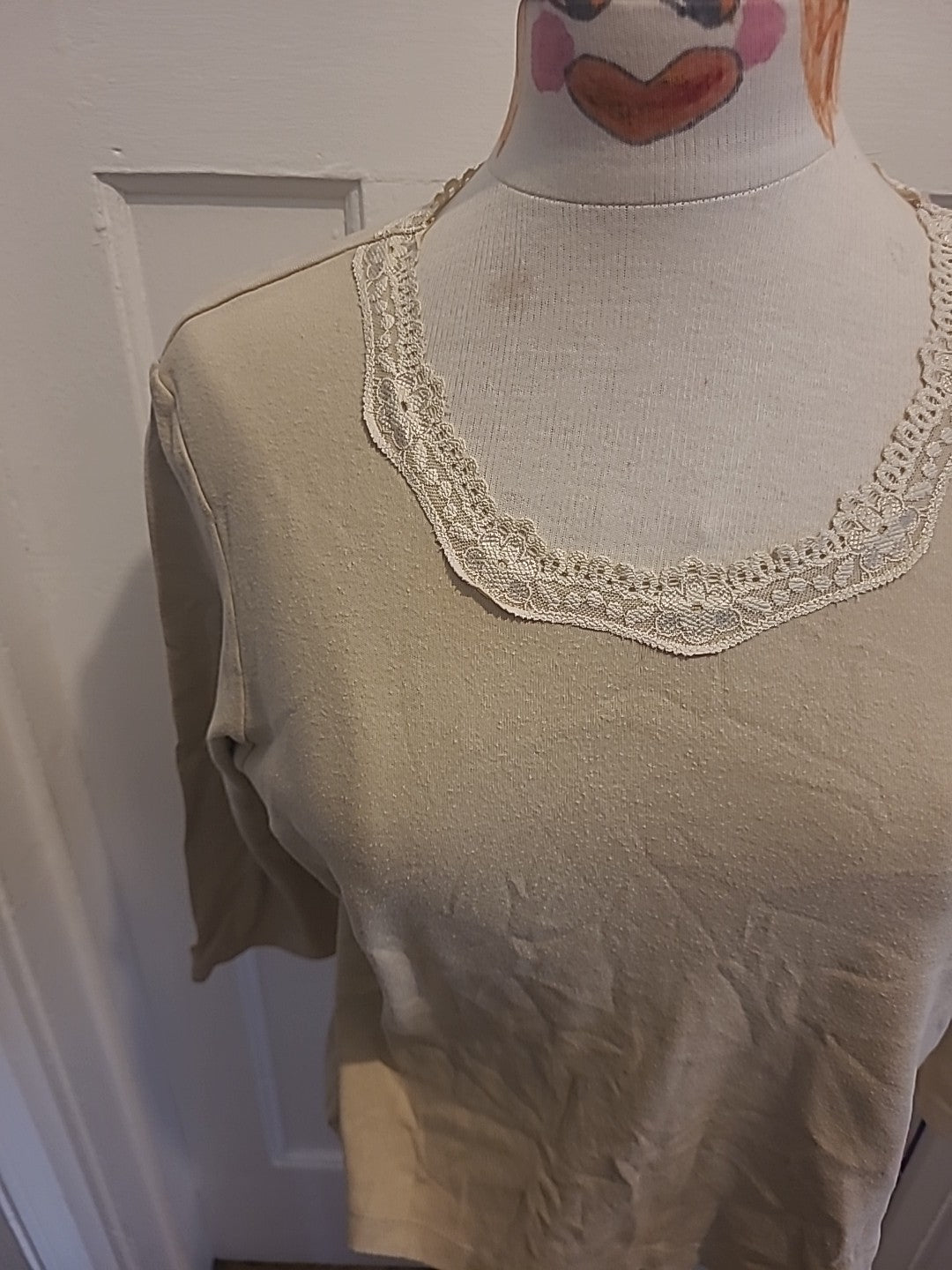 Ladies BHS Size 18 Stone Short Sleeve Top