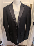George 42R Black Lined Padded Jacket Suit