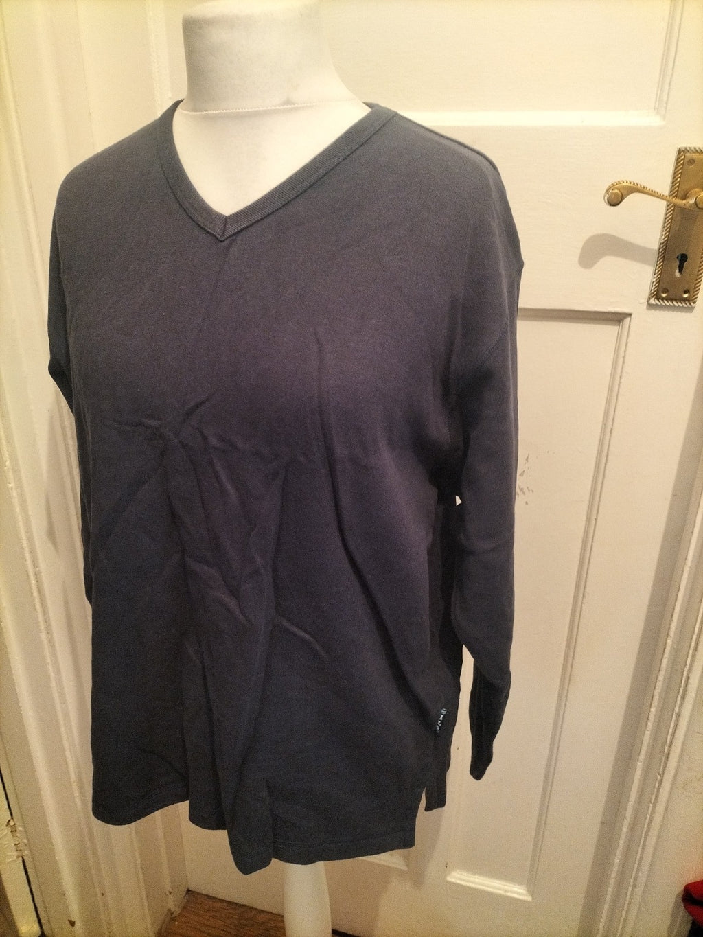 Mens Ila Size M Navy Sweatshirt V Neck