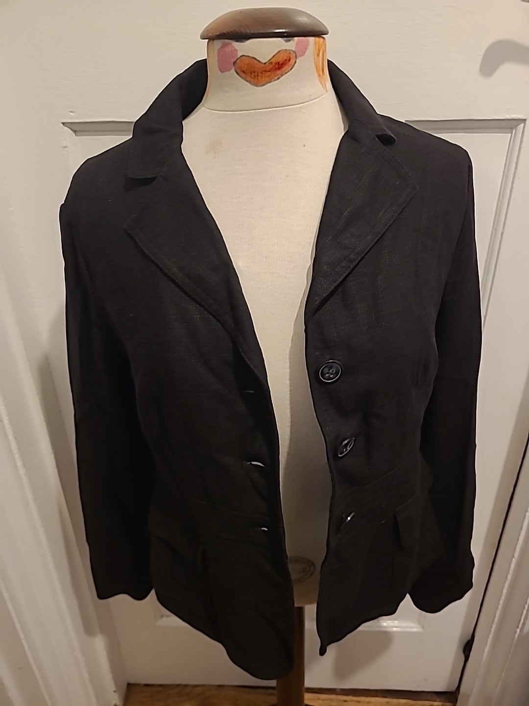 Ladies Wallis Size 12 Black Lined Unpadded Blazer