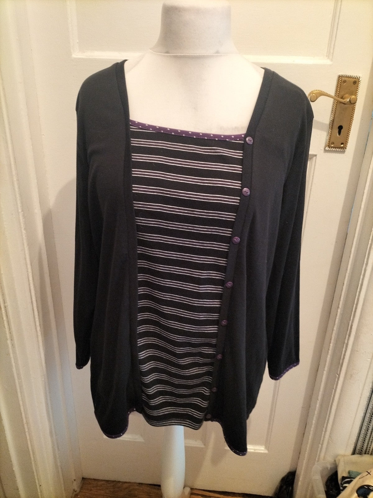 Brand New BM Casual XL Black Long Sleeve Blouse