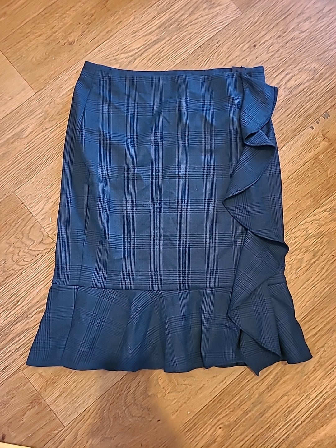 Ladies Marks And Spencer Size 12 Teal Mix Pleat Detail Skirt