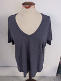 Primark XL 18-20 Navy Grey Short Sleeve T-shirt
