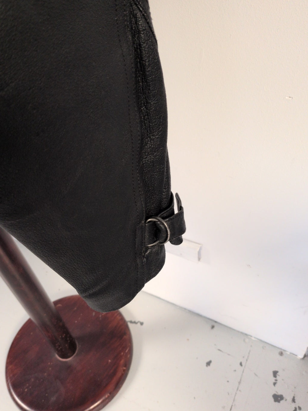 Real Leather Medium Black Lined Jacket