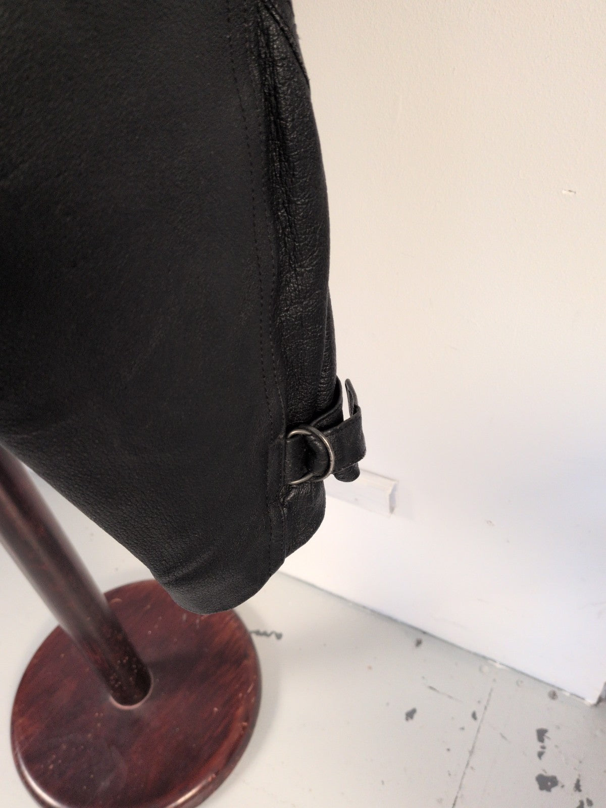 Real Leather Medium Black Lined Jacket