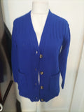 Ladies Marks And Spencer Size Small Sapphire Knit Cardigan