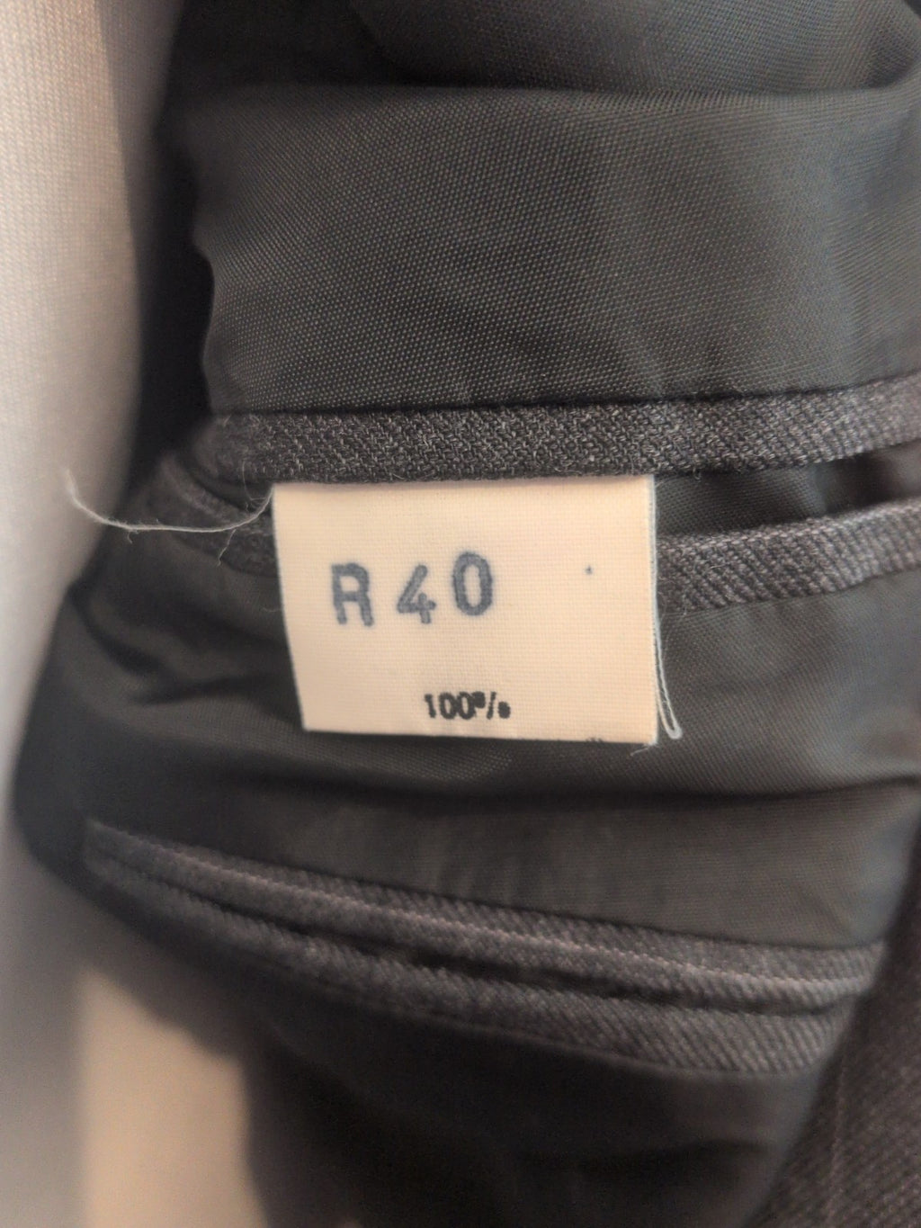 Varteks 40r Grey Pinstripe Suit Jacket Lined Padded