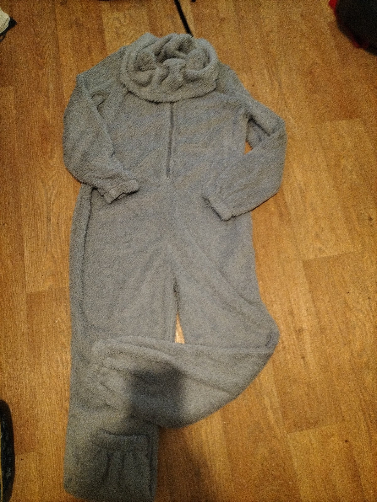 Ladies S/M Grey Fluffy All In One