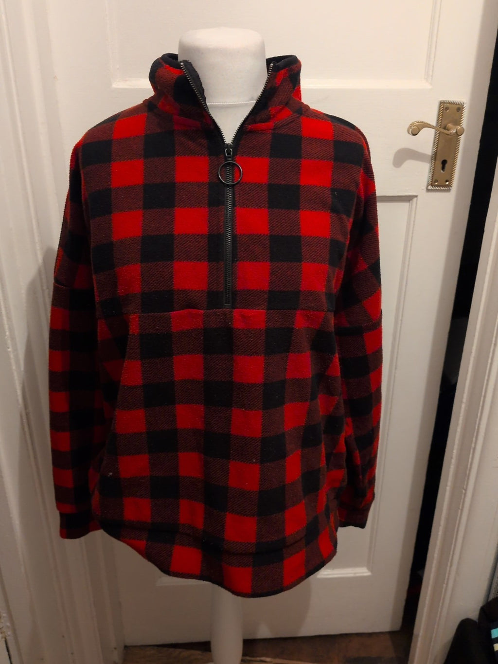 Primark Large Red Check Pullover Jumper