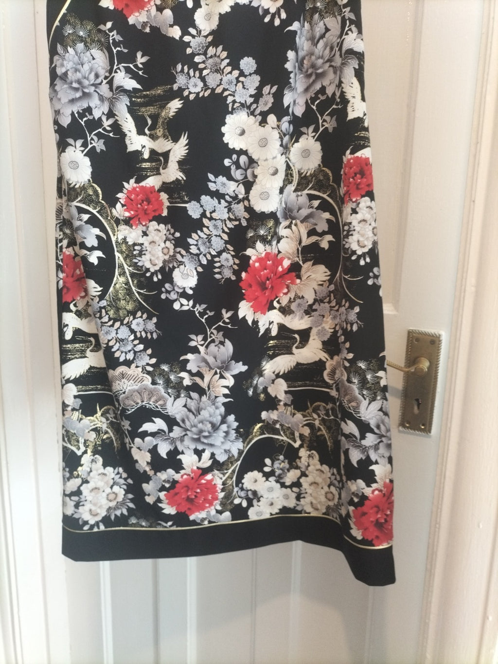 Ladies Wallis Size 10 Black Floral Sleeveless Dress