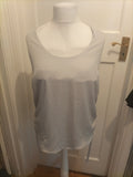 Ladies River Island Size 14 Grey Sleeveless Ruched Blouse