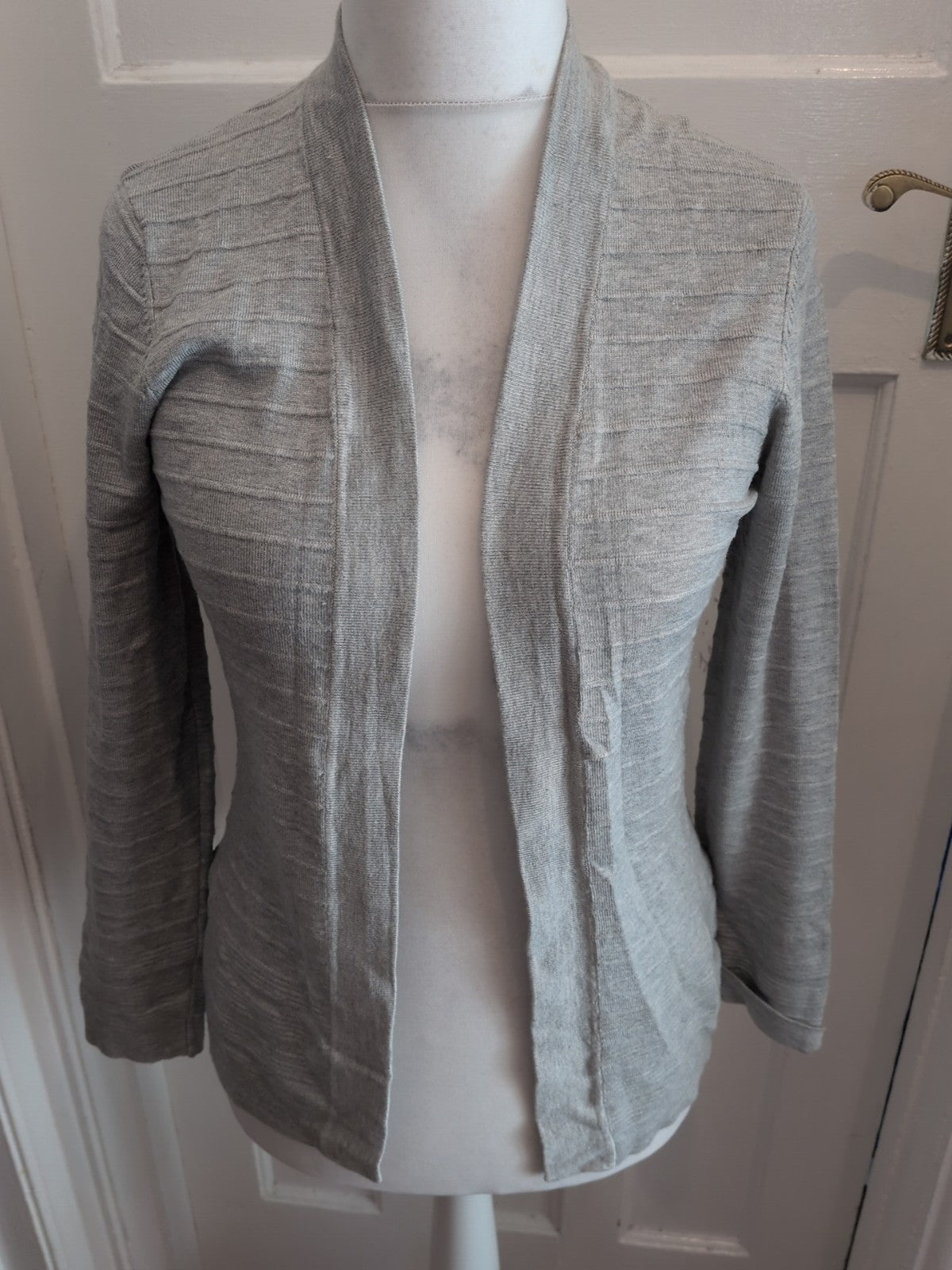 Cc Petite Small Grey Open Cardigan Blouse