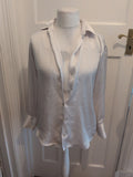 Zara Xs White Long Sleeve Blouse