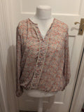 Bonmarche 16 Multicoloured Floral Long Sleeve Lined Blouse