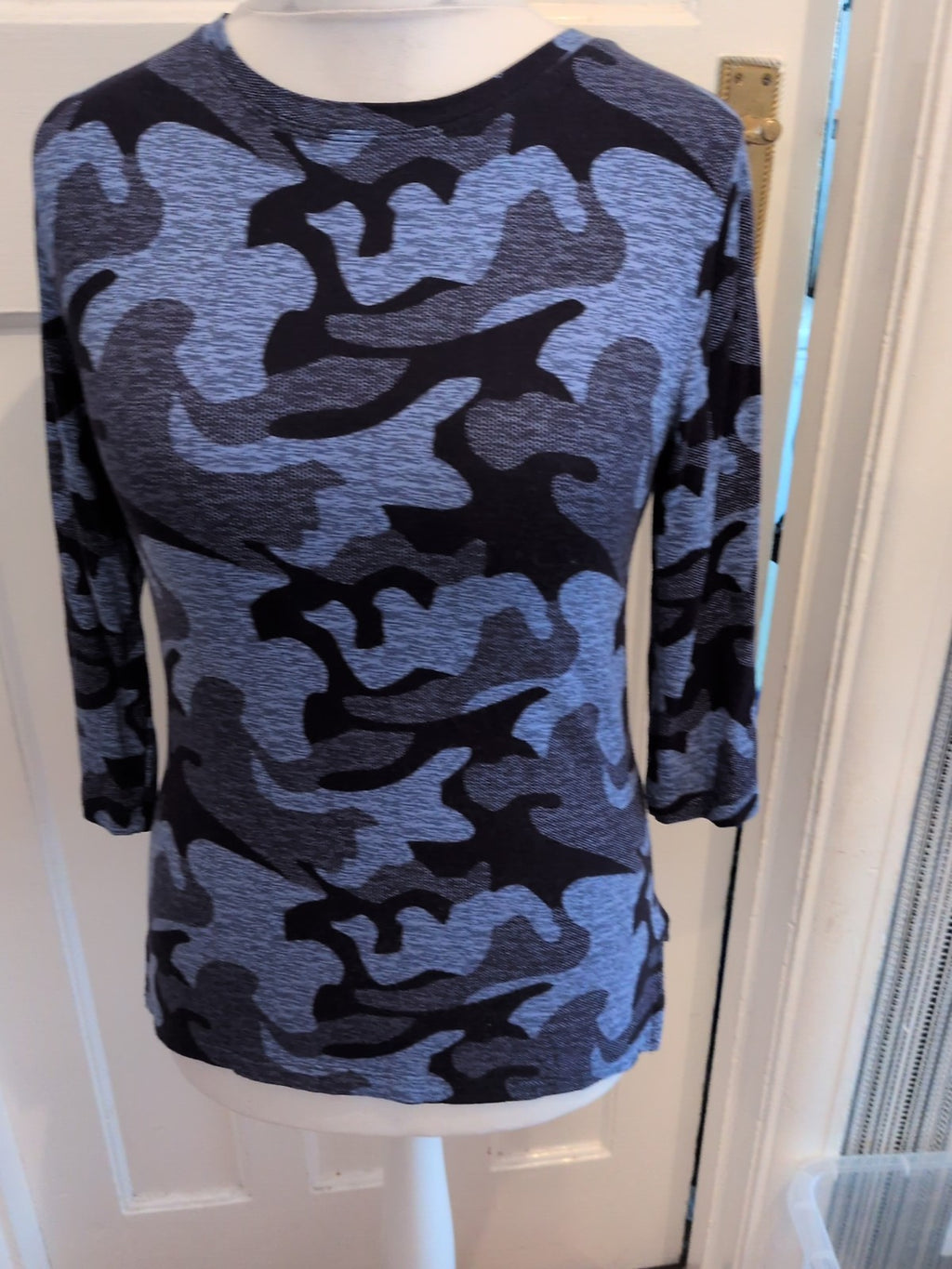 Bicalla XS Blue And Navy 3/4 Sleeve Blouse