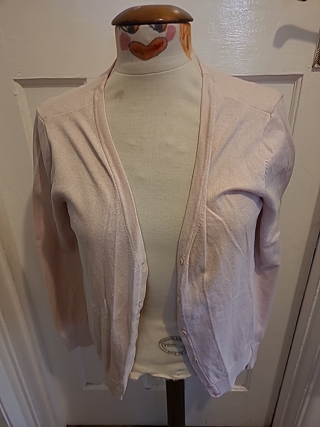Ladies H&M Basics Size 10 Baby Pale Pink Cardigan