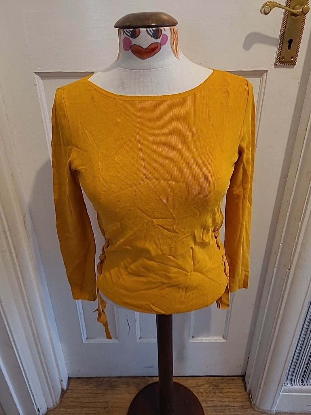 Ladies Tu Size 8 Mustard Long Sleeved Jumper