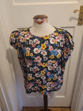 Ladies Matalan Size 12 Multi Coloured Long Sleeved Blouse