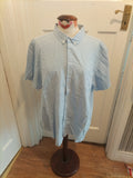 Mens Primark Size 2XL Pale Blue Short Sleeved Shirt