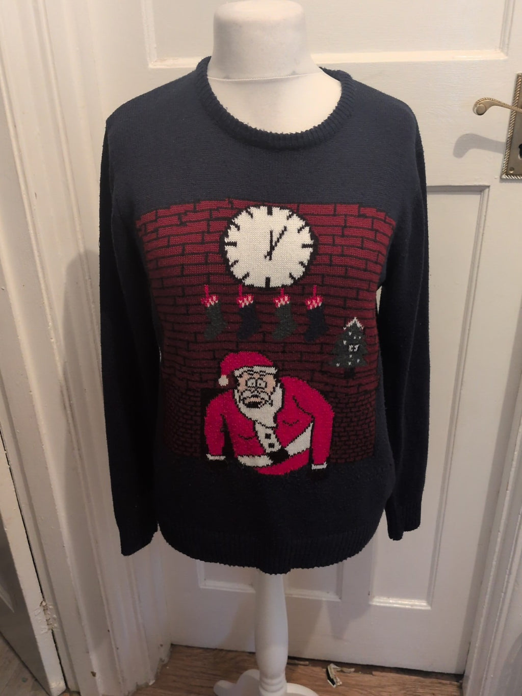 Medium Navy Jumper Christmas Design